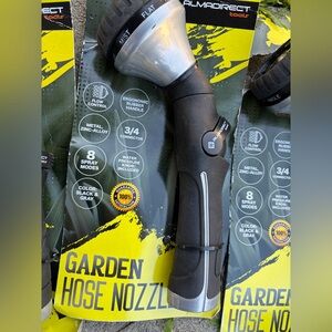 Heavy duty Garden Hose Nozzle with Ergonomic Handle - Black and Gray